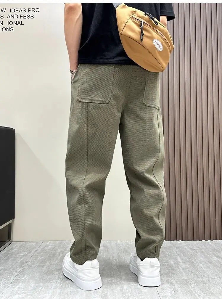2025 Men Spring and Autumn New Straight-leg Casual Trendy Brand Harun Loose Versatile Solid Color Work Pants