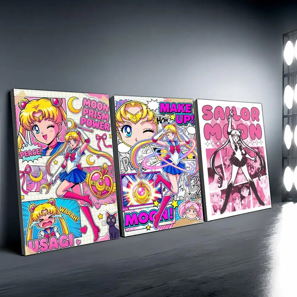 Anime S-sailor Moon Poster Vintage Wall Art Aesthetic Room Decor Print Living Room Bedroom Home Decoration