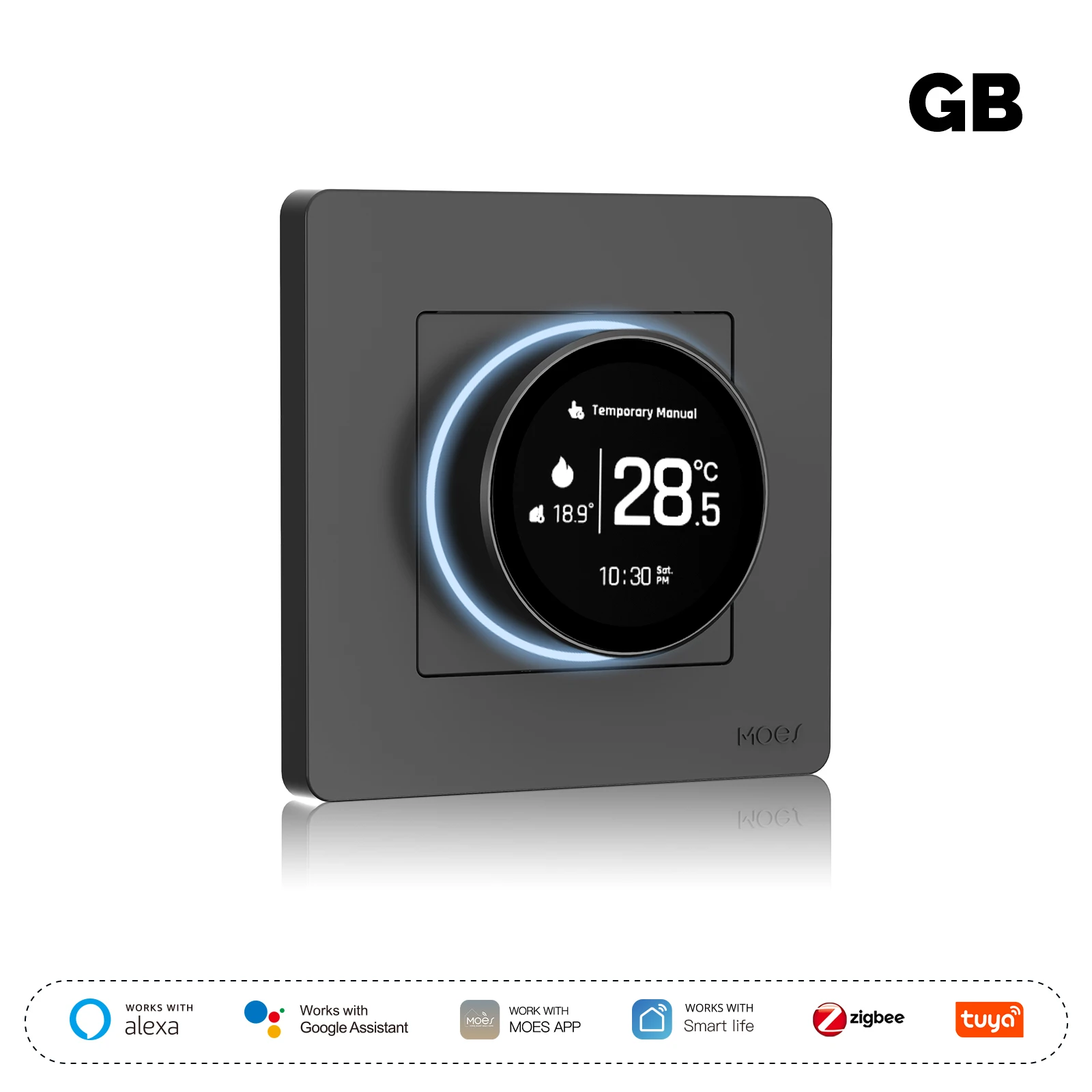 MOES Tuya ZigBee slimme knopthermostaat Star Ring-serie temperatuurregelaar waterkoker elektrische verwarming met Alexa Google