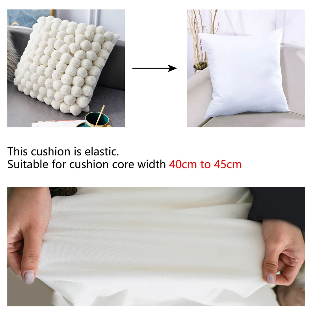 100 Handmade Ball Design Cushion Cover  Home Decorations Plush Pillow Covers  For Sofa Chair Nordic Luxury Decorative Pillowcase