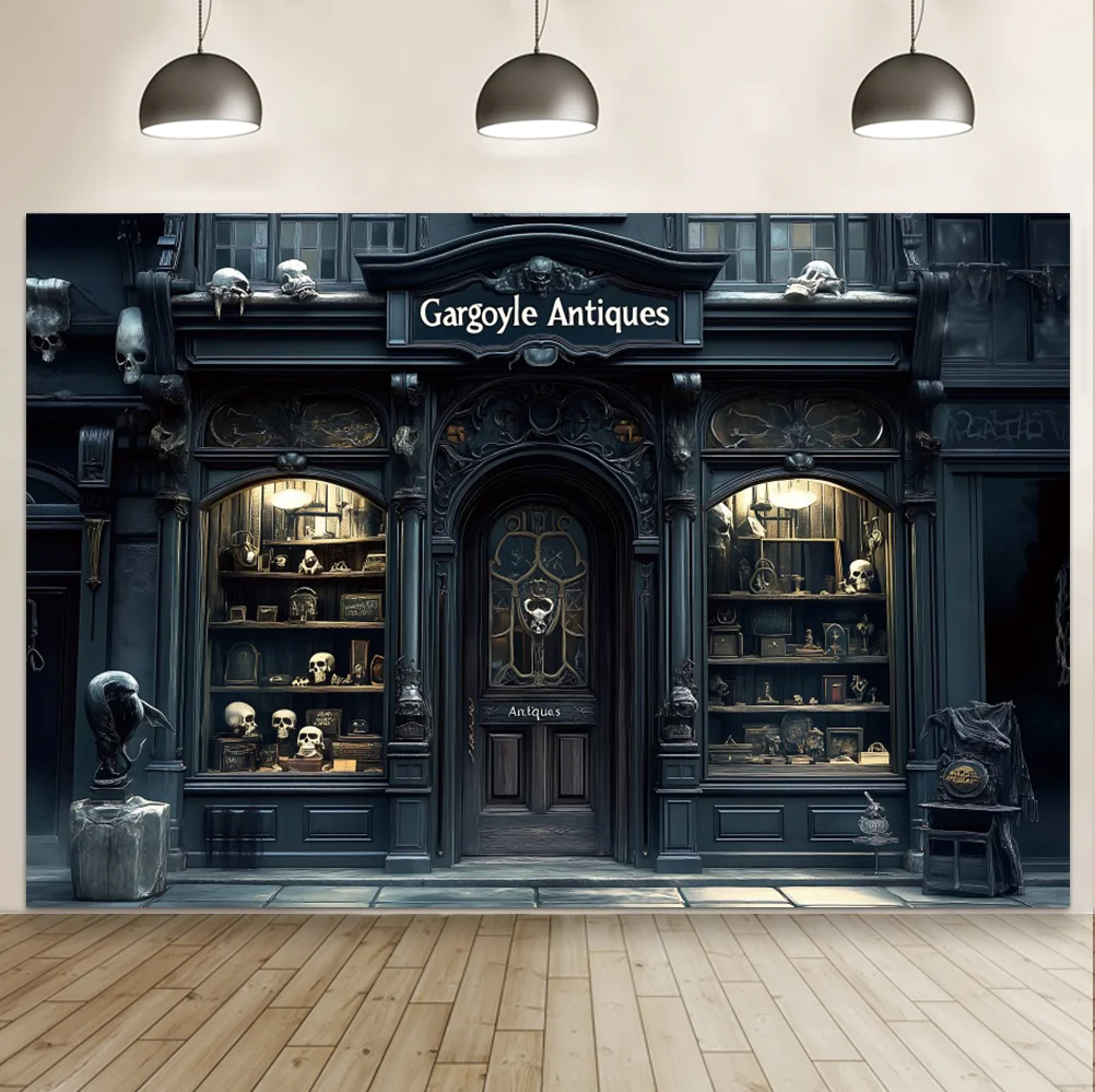 Fondo de monstruo de antigüedades de gárgola, Castillo de terror de Halloween, retrato familiar para niños, fotografía, telón de fondo, accesorios de estudio fotográfico