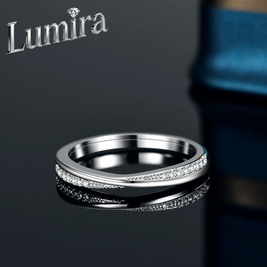 

Lumira Platinum PT950 Cross-Style Moissanite Ring Women's Fashion Ring Jewelry Accessories Girlfriend Gift