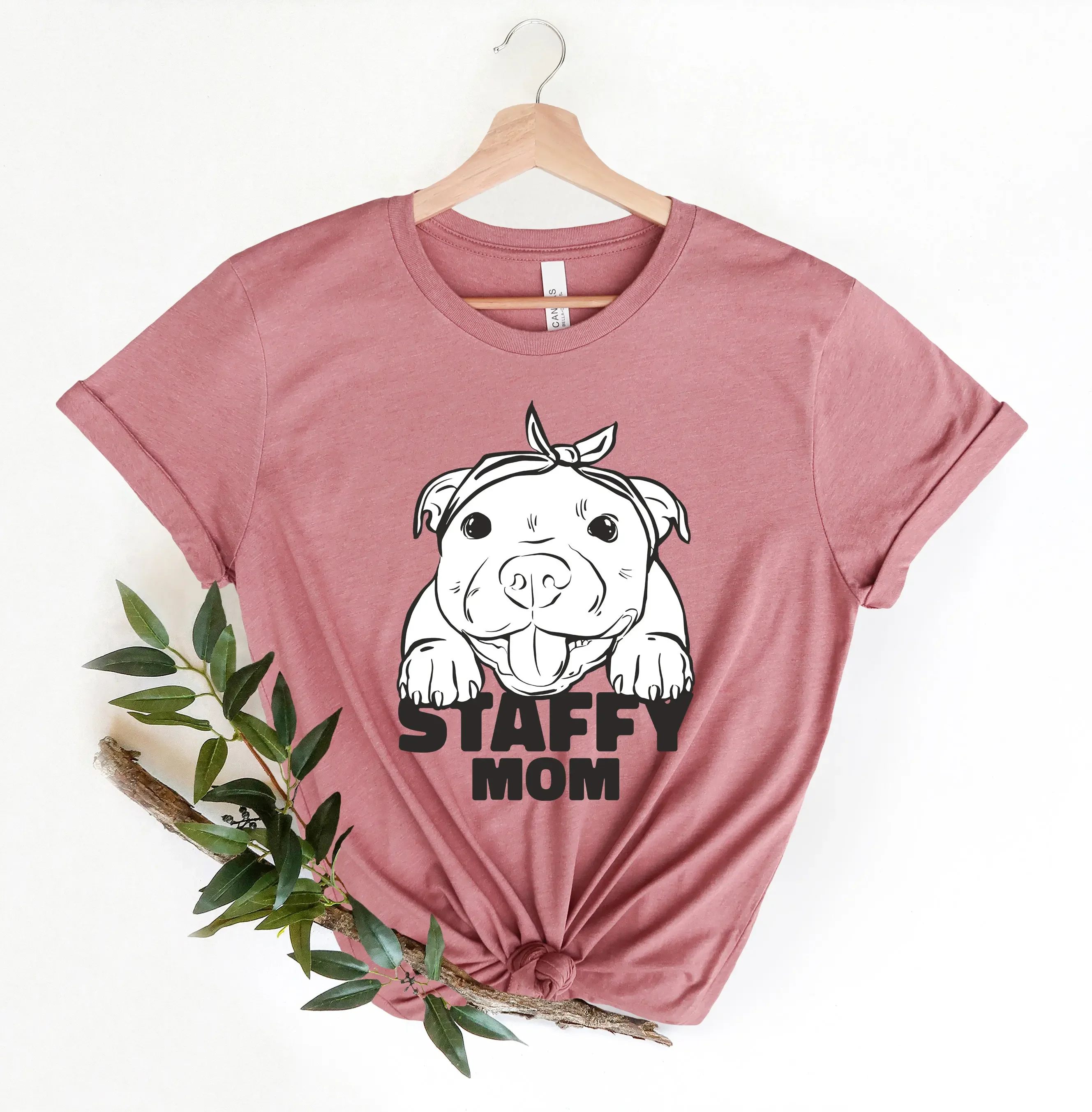 Cute Staffy Mom T Shirt For Staff Owner Women Dog Staffordshire Terrier Mother'S Day S