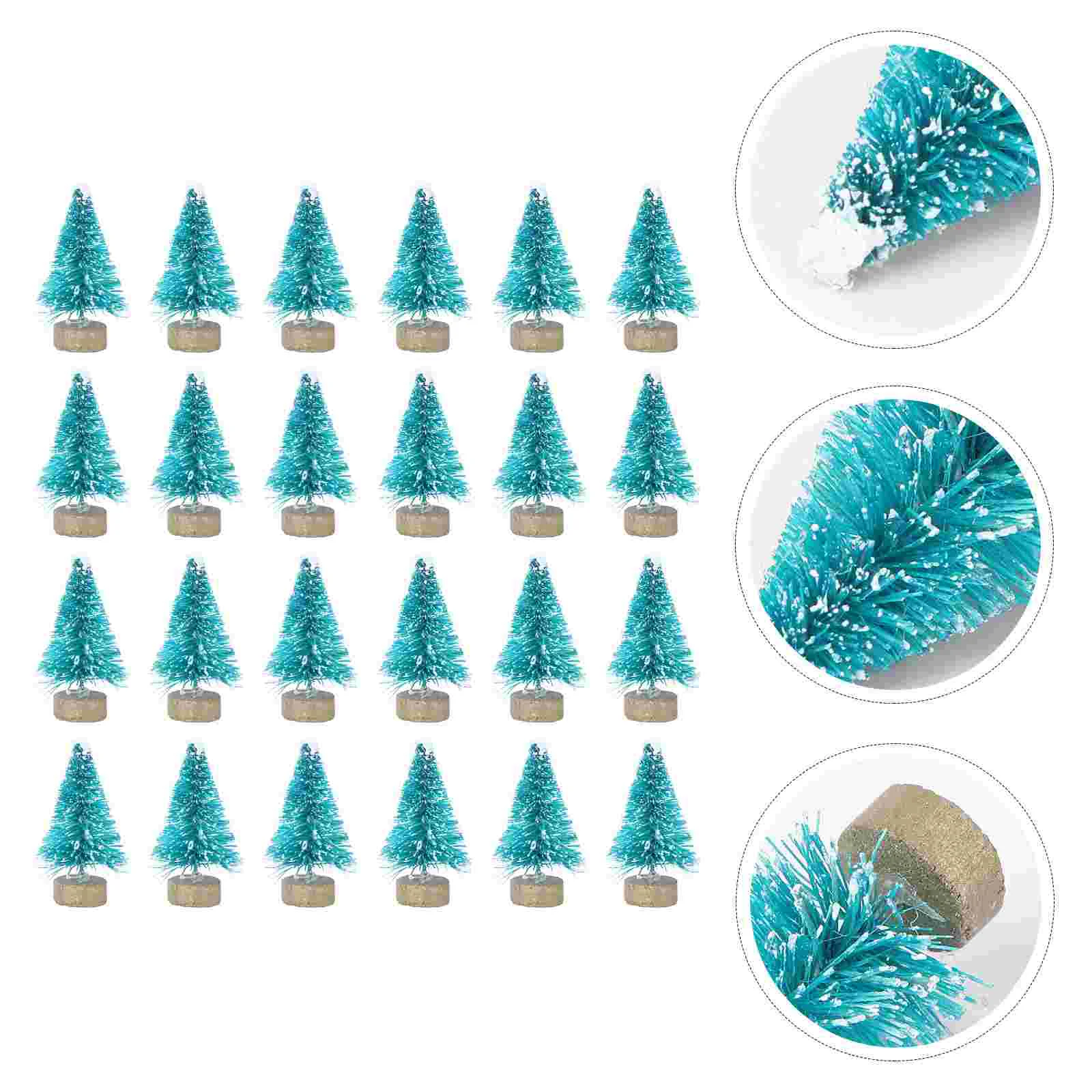 

24 Pcs Mini Christmas Tree Diy 180 Cm Trees Folding Small Home Decor Ornaments Tabletop Desk Artificial Metallic Line