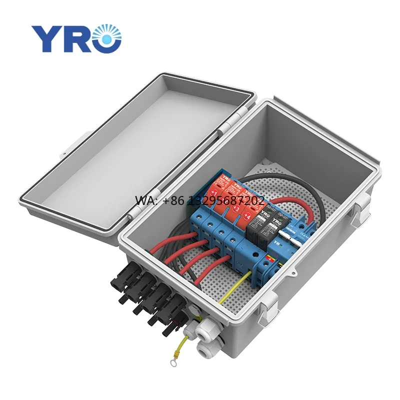 

YRO Factory Combiner Box Pv Dc 4 in 1 OUT 4 String 550V Pv Array Combiner Box for Solar Panel Power System