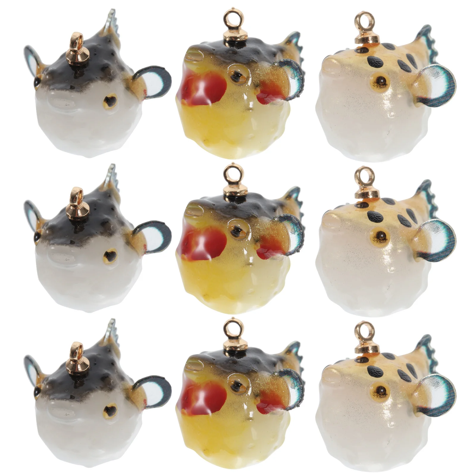 12Pcs Multi-Use DIY Charms Resin Earring Findings Crafts Accessories Fashionable Gifts Resin Charms Earring Findings