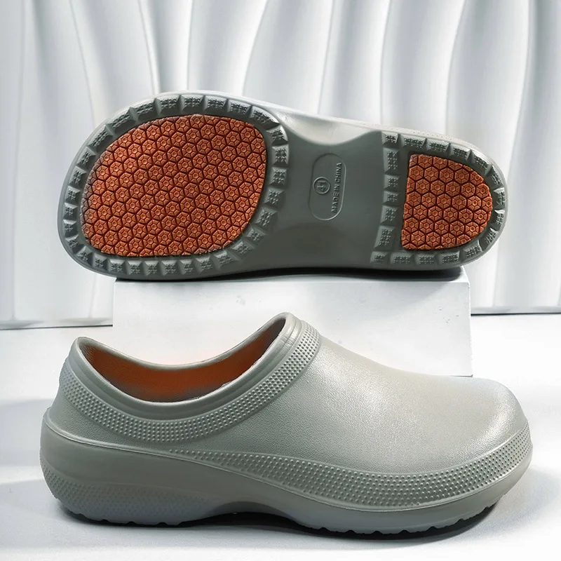 Women's chef shoes anti slip kitchen shoes work shoes oil resistant waterproof wear-resistant rain boot for men Ankle workwear