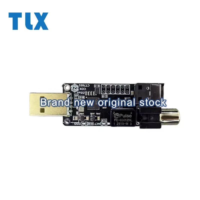 USB to coaxial optical fiber 192K 384K DSD256 DoP CT7601 with LCD spectrum waveform display