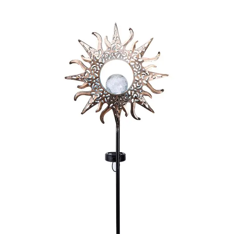 2026 + أضواء الشمس الشمسية حديقة في الهواء الطلق مقاوم للماء أوتاد زخرفية معدنية للفناء ساحة الممشى في الحديقة فناء عيد الحب