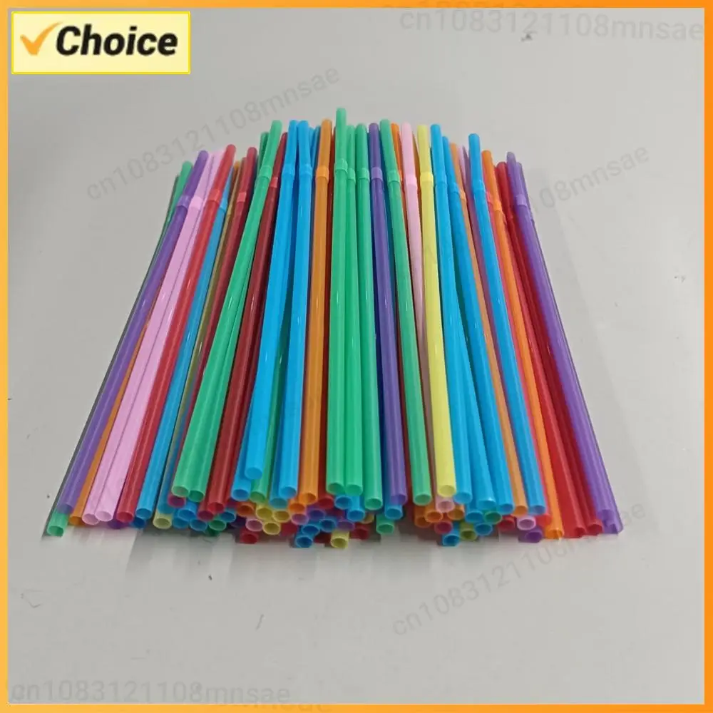 300-100PCS Multicolor Kunststof Straws for Wedding Party Supplies Juice Beverage Kitchen Cocktail Birthday Bar Drinking Straws