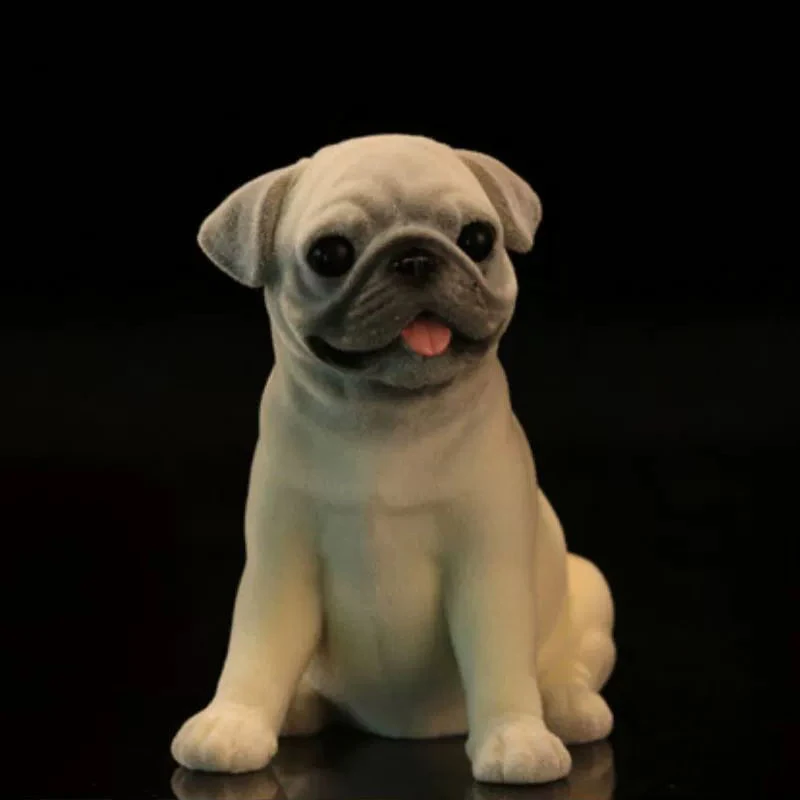 Na stanie JXK Pluszowy piesek w skali 1/6, uroczy zwierzak leczący, model zwierzęcia dla figurek akcji 12-calowych, prezent, dekoracyjna figurka na biurko