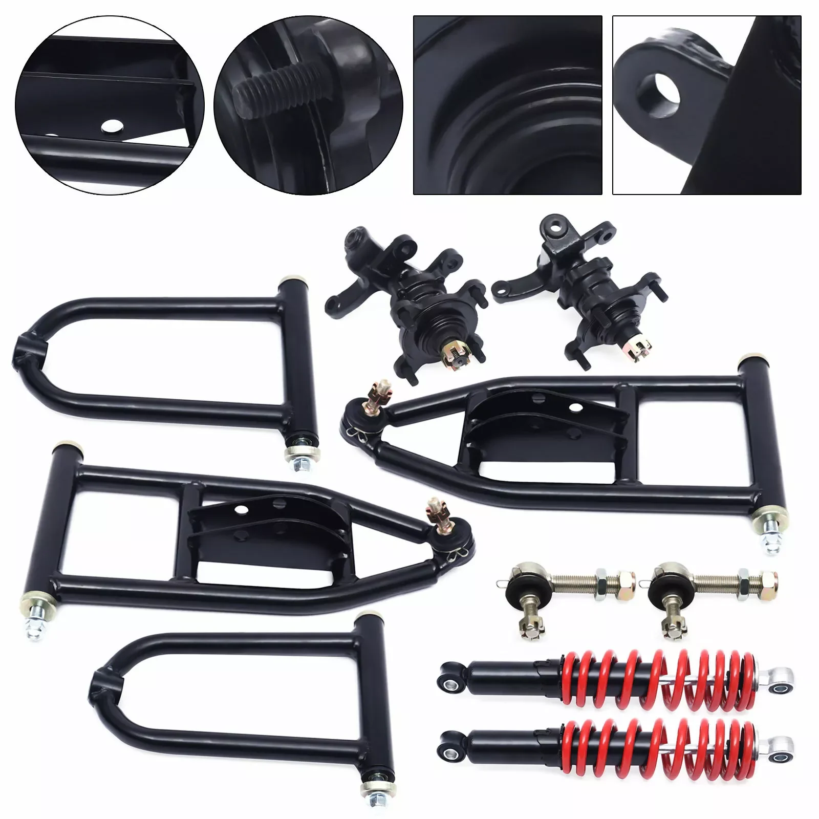 For ATV Quad Bike Buggy Go Kart Front Suspension Arm Kit Upper Lower Swingarm