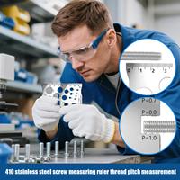 Bolt Thread Checker Measurement Tool for Screw Anti-Slip Portable Measuring Gauge Tool for Nut Bolt Bit Thread Industry Crafting