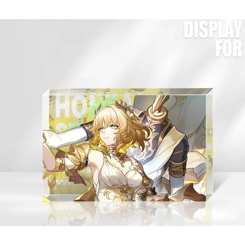 Honkai:Star Rail Game Figures Rappa ‌The Herta Aglaea Transparent Acrylic Brick Fan Player Collection Cosplay Props Ornament