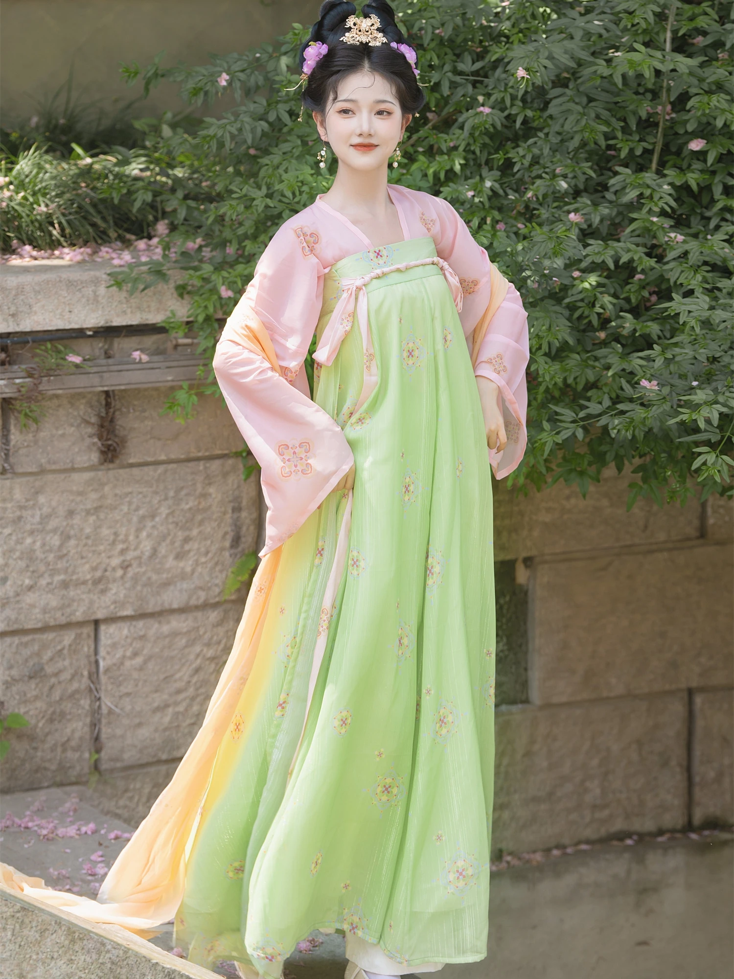 conjunto-hanfu-qian-ting-ji-estilo-dinastia-tang-com-saia-ate-o-peito-modelo-de-recuperacao-diaria-colecao-de-verao