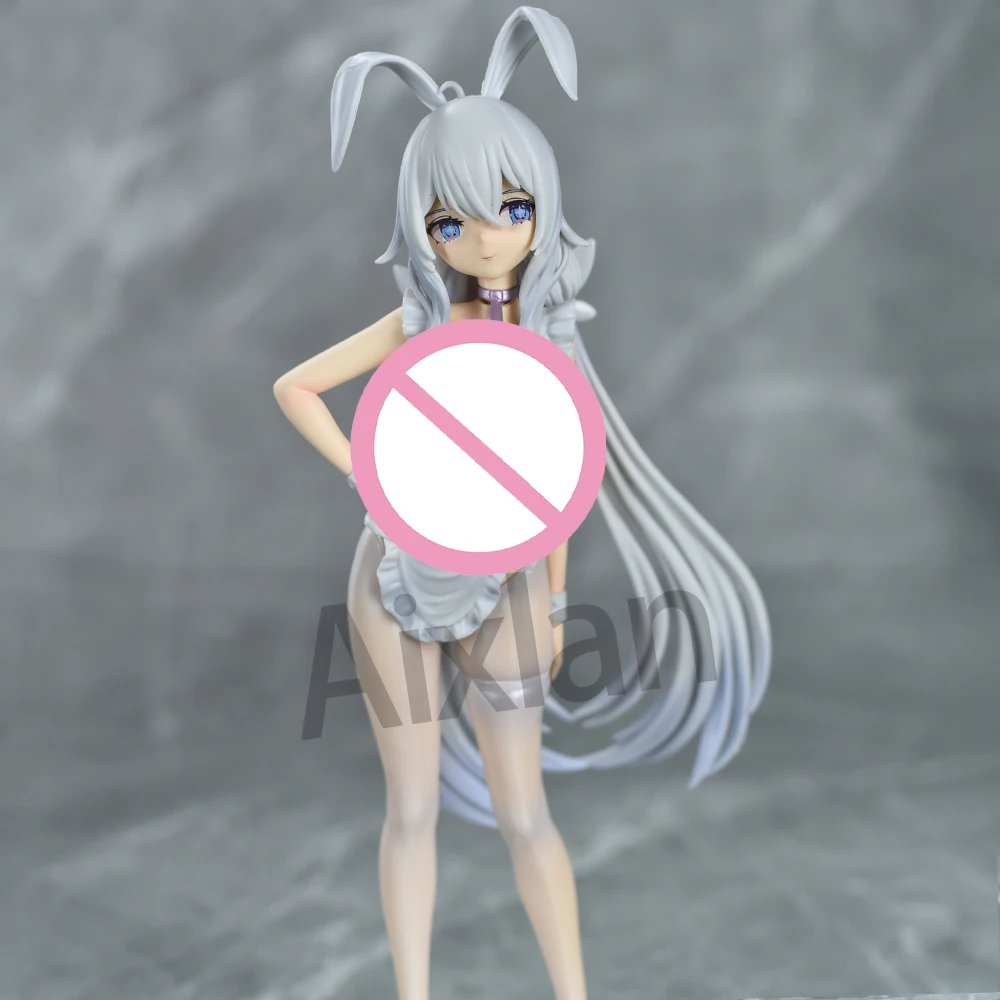 Aixlan Azur Lane الشكل MNF لو مالين 26 سنتيمتر كسول الأبيض أرنب بولي كلوريد الفينيل عمل الشكل أنيمي الكبار أنيمي فتاة تمثال تحصيل تمثال