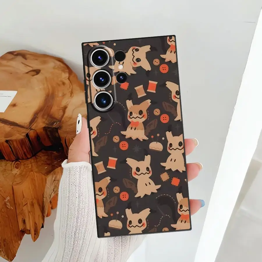 Casing untuk Samsung Galaxy S22 S20 S24 Plus S25+ S24+ S9 S25 Ultra S21 S23 FE Penutup Belakang Ponsel Lembut Pokemon Pikachu