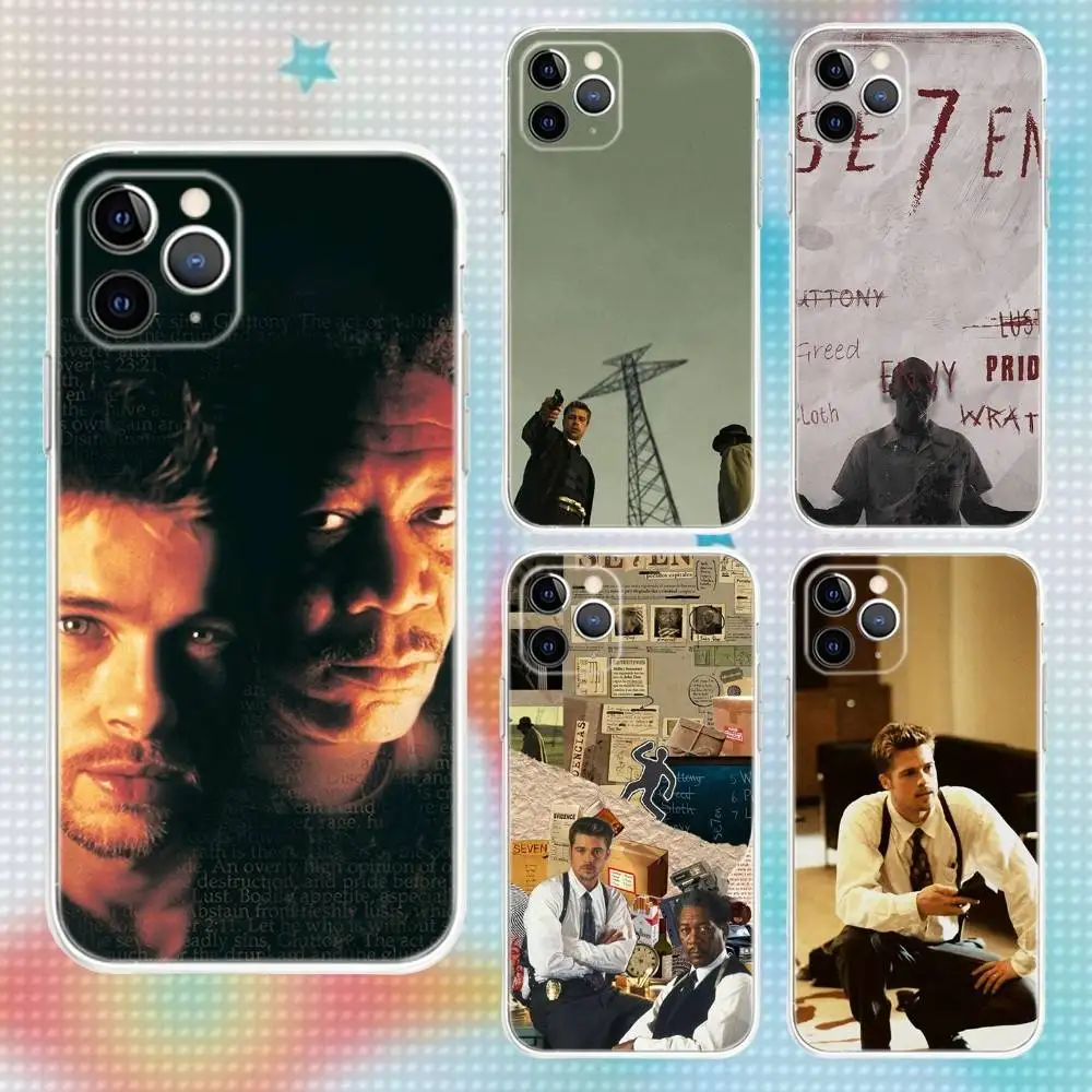

Se7en Movie Phone Case For iPhone 17,16,15,14,13,12,11 Pro,Max,Plus,Air,X,XS,XR,SE,Mini Transparent Soft