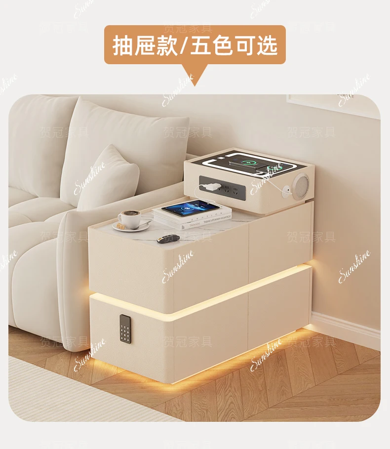 Partition cabinet multi-functional light luxury high-end living room ultra-narrow storage cabinet