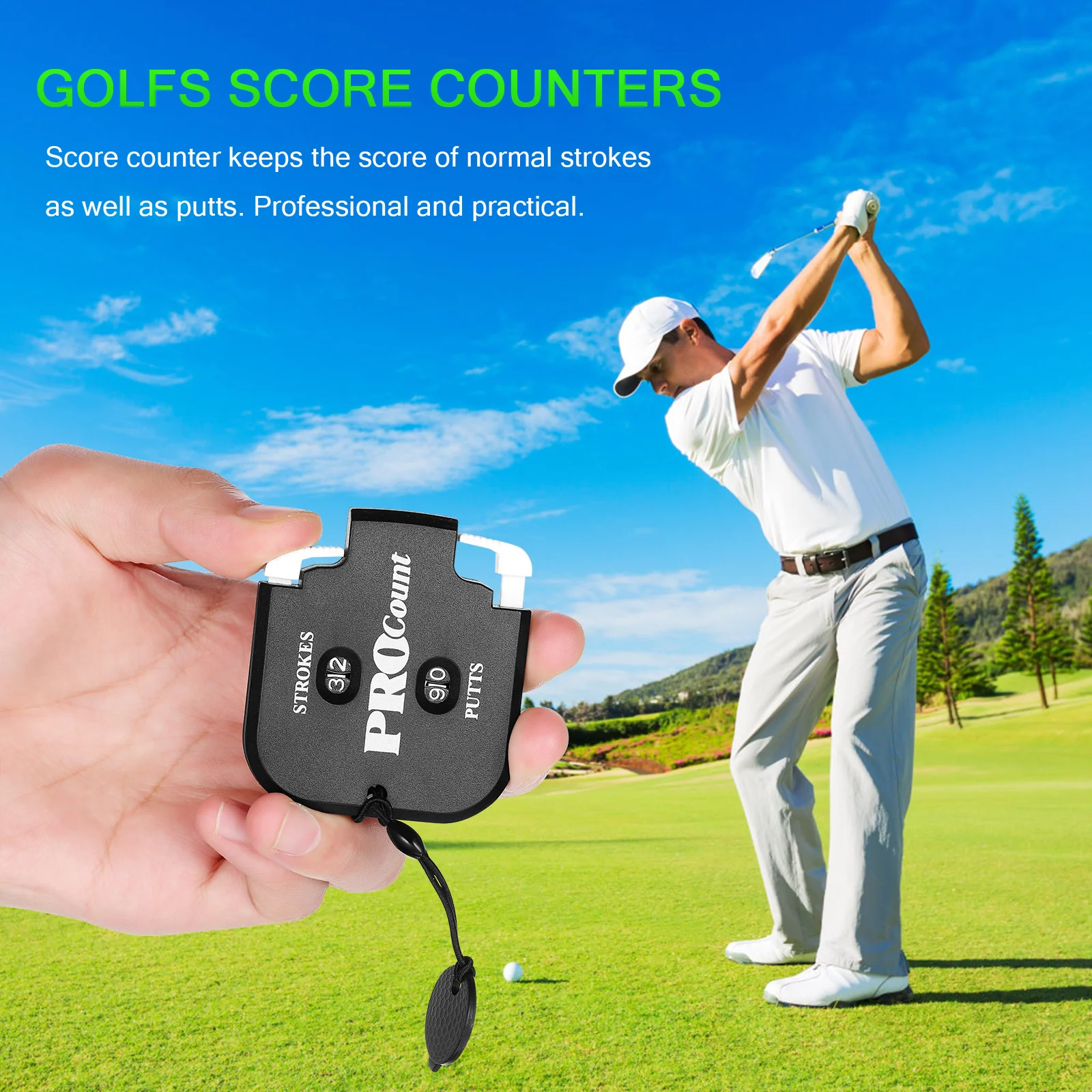 

4Pcs Golfs Score Counters Mini Handheld Golfs Stroke Counters Portable Scoring Device for Golfing Accessories Outdoor Golf Score