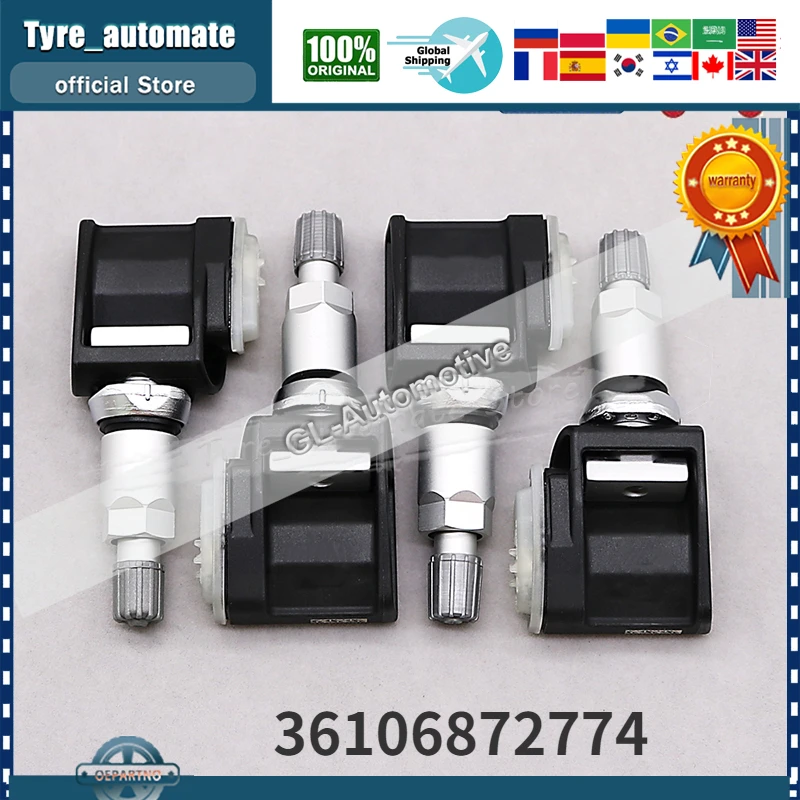 

4Pcs TPMS Tire Pressure Monitor Sensor 36106872774 6872774 For Alpina Alpina 3 BMW X3 [G01] Rolls-Royce Ghost Toyota Supra