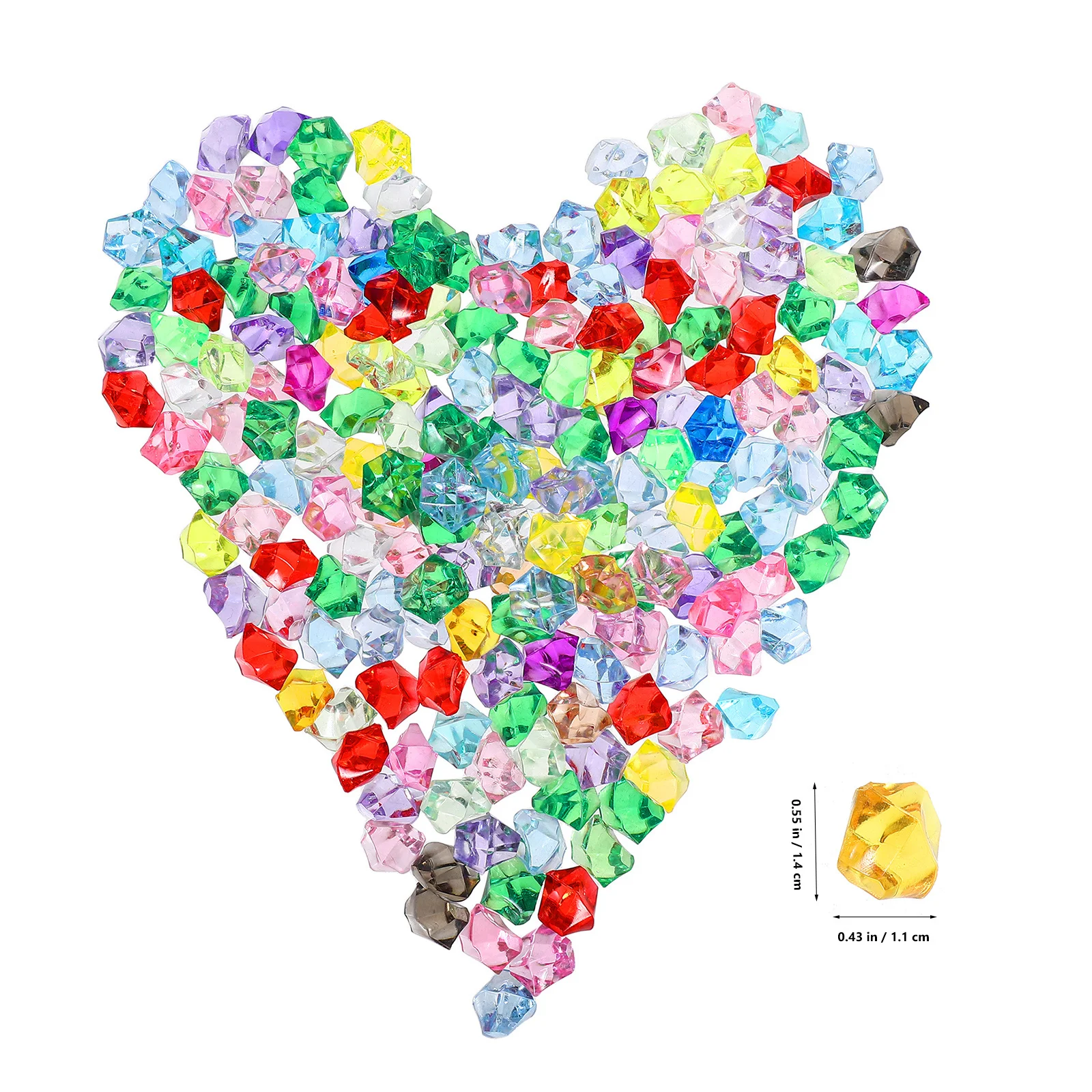 200 stuks decoratieve vaasvullers transparant veelkleurig faux ijsblokjes acryl edelstenen voor tafelstrooiers middelpunt bruiloftsfeest