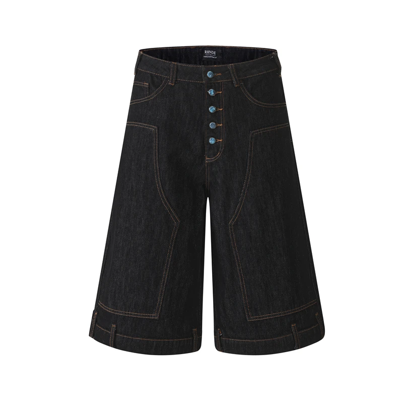 GXFortune Jeans Americano Retrô Original, Calças Curtas Soltas, Calças 7/8 para Homens e Mulheres, Vestuário Casual de Verão ...