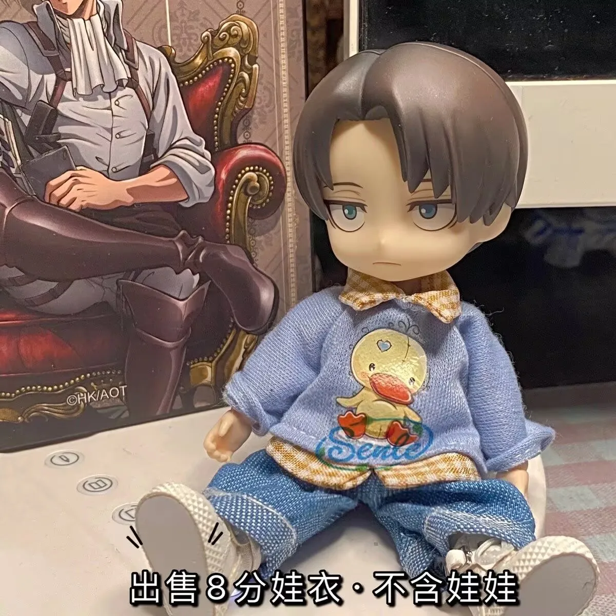 ملابس أطفال BJD مكونة من 8 نقاط، يمكن للطفل 16-17 سم ارتداء مجموعة سويت شيرت كاجوال، ملابس دمية ob11 على الطراز الكوري