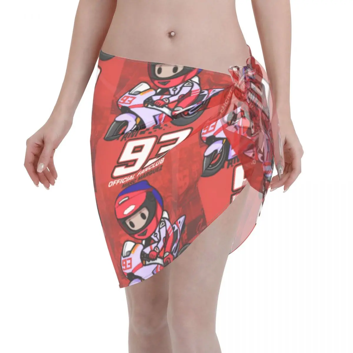 

Custom M-Marcs Kawaii Style Beach Bikini Cover up Wrap See-Through Bikini Short Skirt Chiffon Scarf For Women Beach dresses