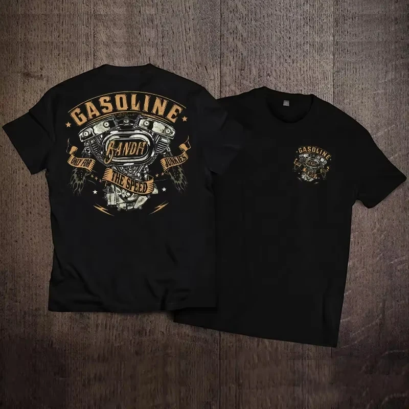 

2025 Summer new rock and retro printed T-shirt cotton loose and fashionable short-sleeved streetwear for men and women 01