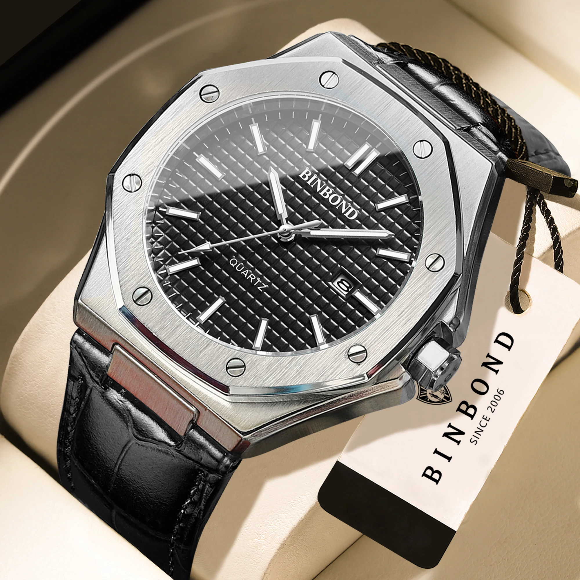 BINBOND Coole Herrenuhr, lässige Uhr, präzise Quarzuhr für Herren …