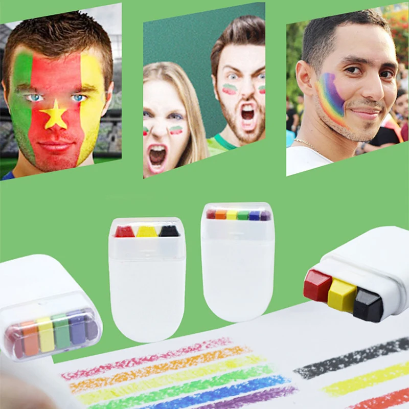 6 Colours Water-Soluble Rainbow Palette Children's Face Body Paint, Halloween Stage Makeup Body Paint Pigments Face Makeup