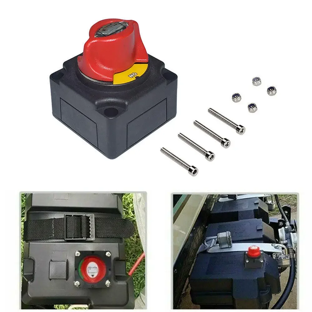 

12V/24V Battery Circuit Cutter Battery Isolator Switch Disconnect Power Cut Off Kill Rotary Cut for Car Marine Boat RV