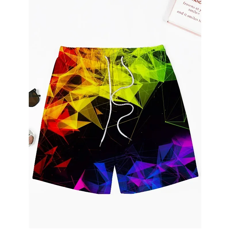 Summer Beach Shorts Men Comfortable Stretchy Swim Trunks for Outdoor Activitieslvn