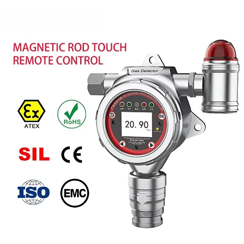 Online CO CO2 Detector 0-100ppm High Resolution with Magnetic Pen Touch for Chemical Production Carbon Monoxide Gas Detector