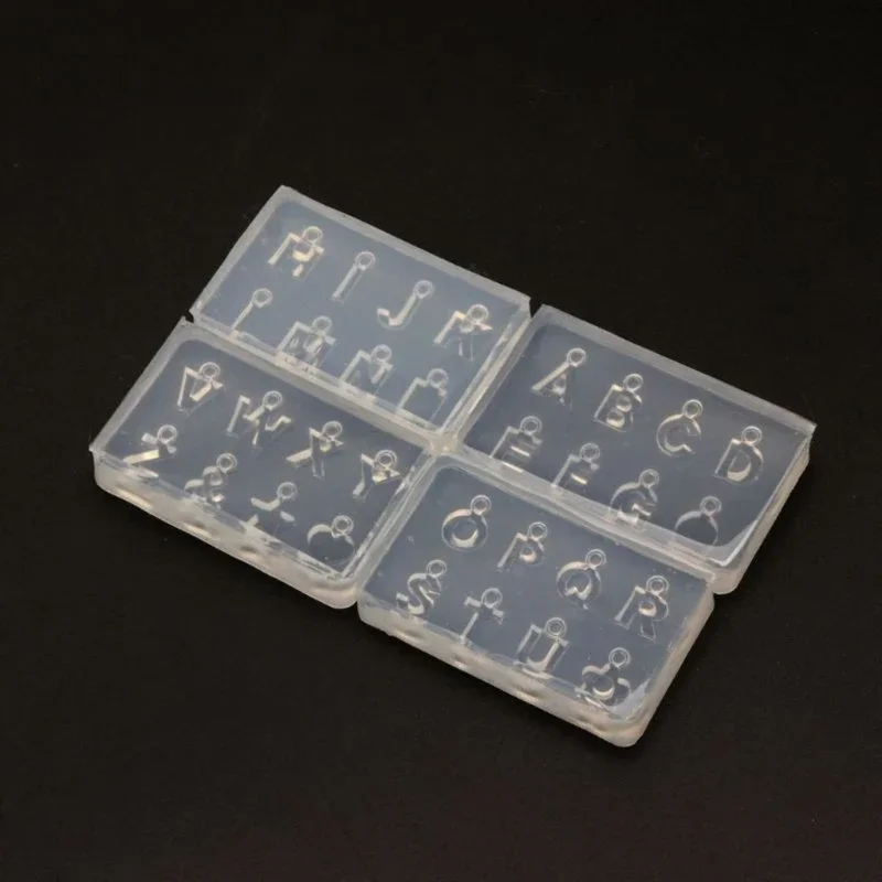 Mini Letters Numbers 3D Art Decorations UV Crystal Epoxy Mold Ornaments Silicone Mould DIY Crafts Jewelry Mold