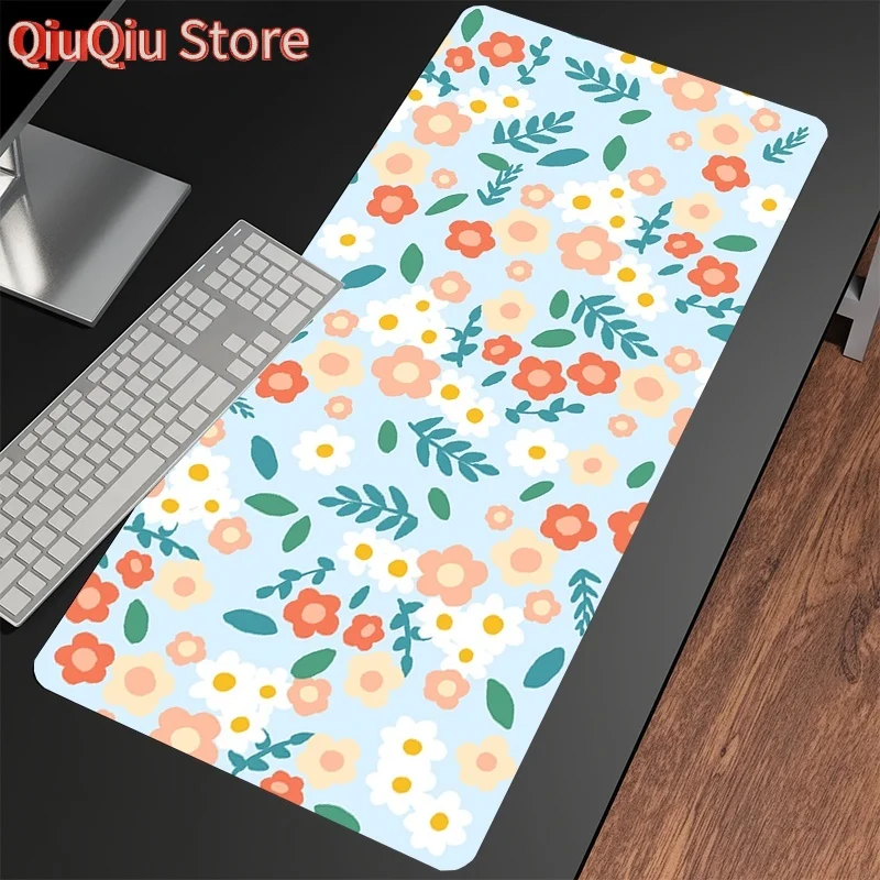 

for All-Day Comfort Big Gaming Mousepad XXL Little fresh Floral Mouse Mat Large Keyboard Mat Desk Pad For Computer Laptop