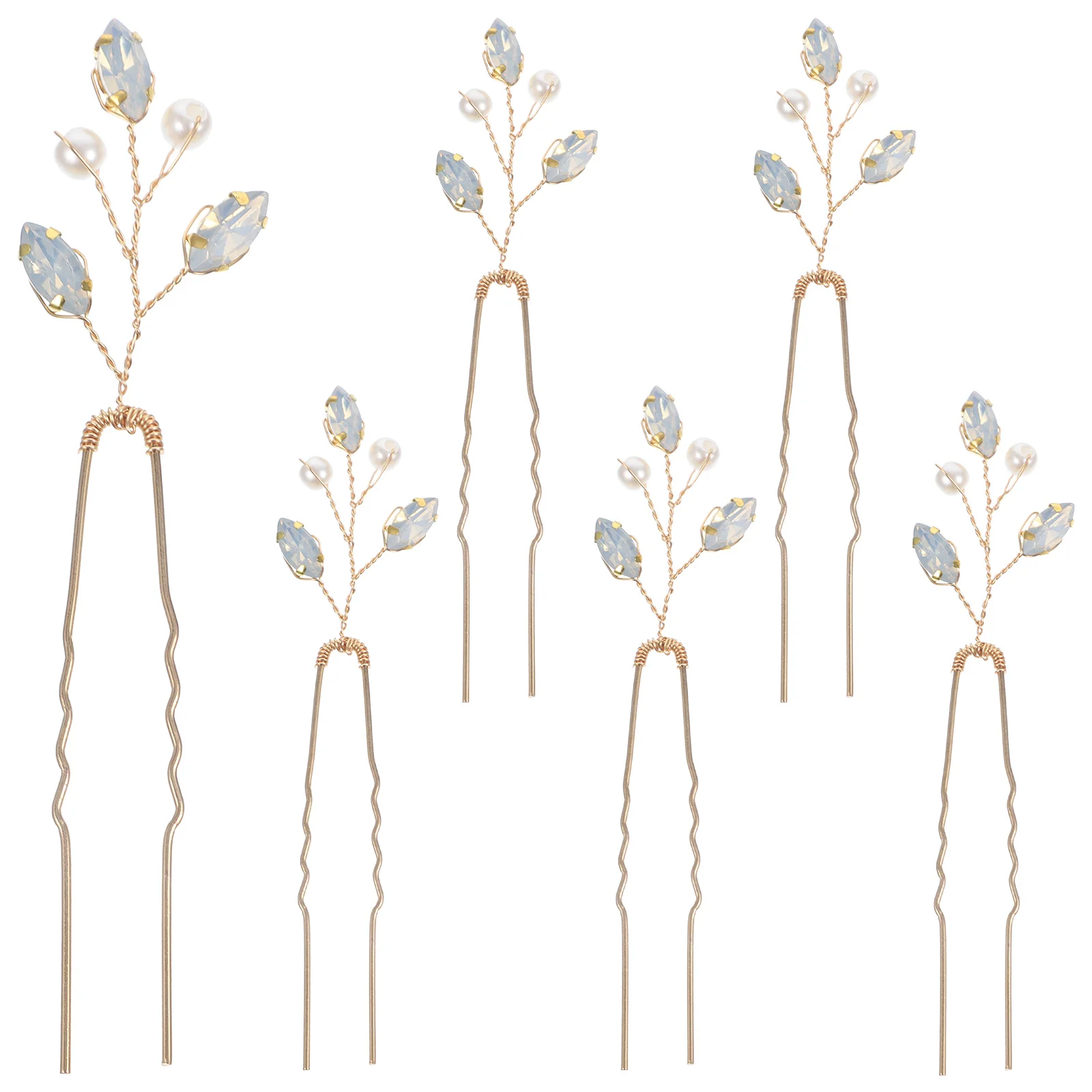 

6Pcs Rhinestone Bride Hairpins Bridal Wedding Hair Accessories Lightweight Decorative Hair Clips for Prom Bridesmaids Party