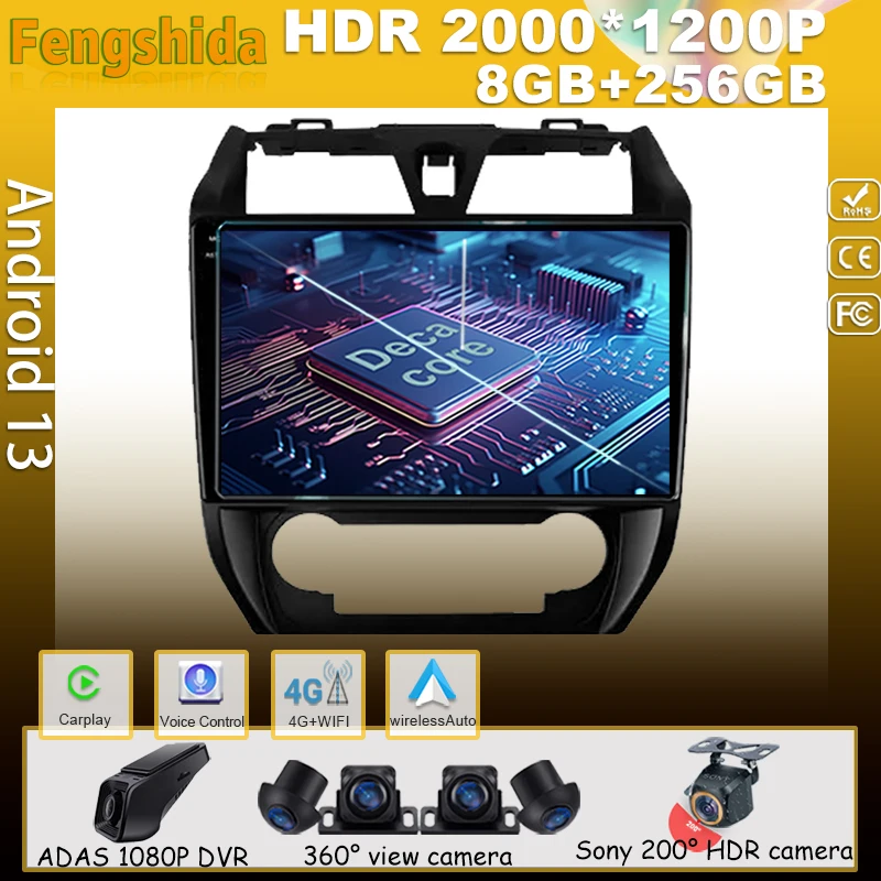 

CarPlay Android 13 для Geely Emgrand EC7 1 2009 - 2016 плеер Автомагнитола сенсорный экран стерео GPS видеонаблюдение