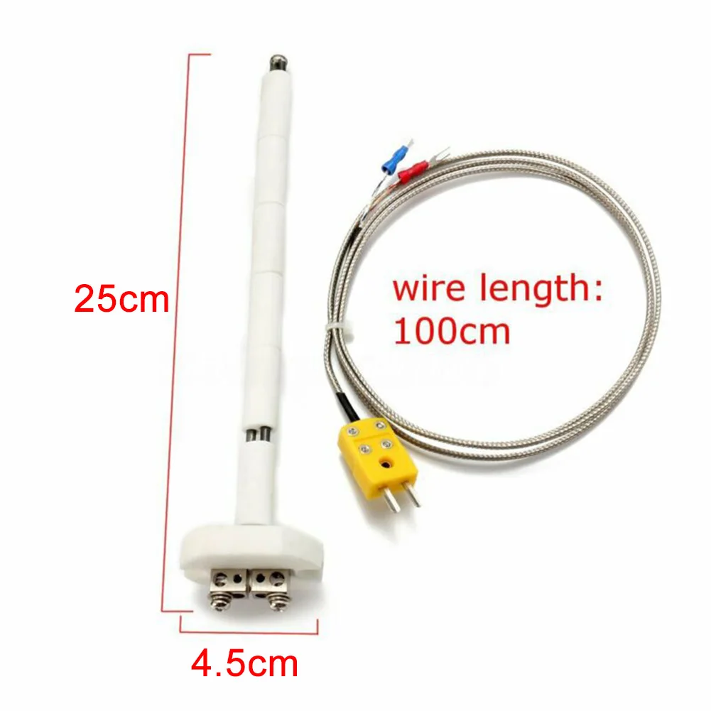 200mm-300mm Type K High Temperature Type K Thermocouple Core Ceramic Kiln Probe 2372°F For Connecting Digital Thermometer