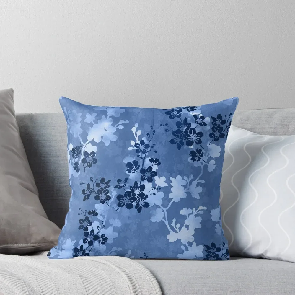 

Sakura blossom in blue Throw Pillow autumn pillowcase pillows decor home Decorative Sofa Cushion Sofa Pillow Cover pillow