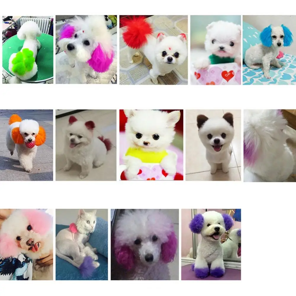 80g Pet Dog Cat Animals Hair Coloring Dyestuffs Dyeing Pigment Agent Supplies