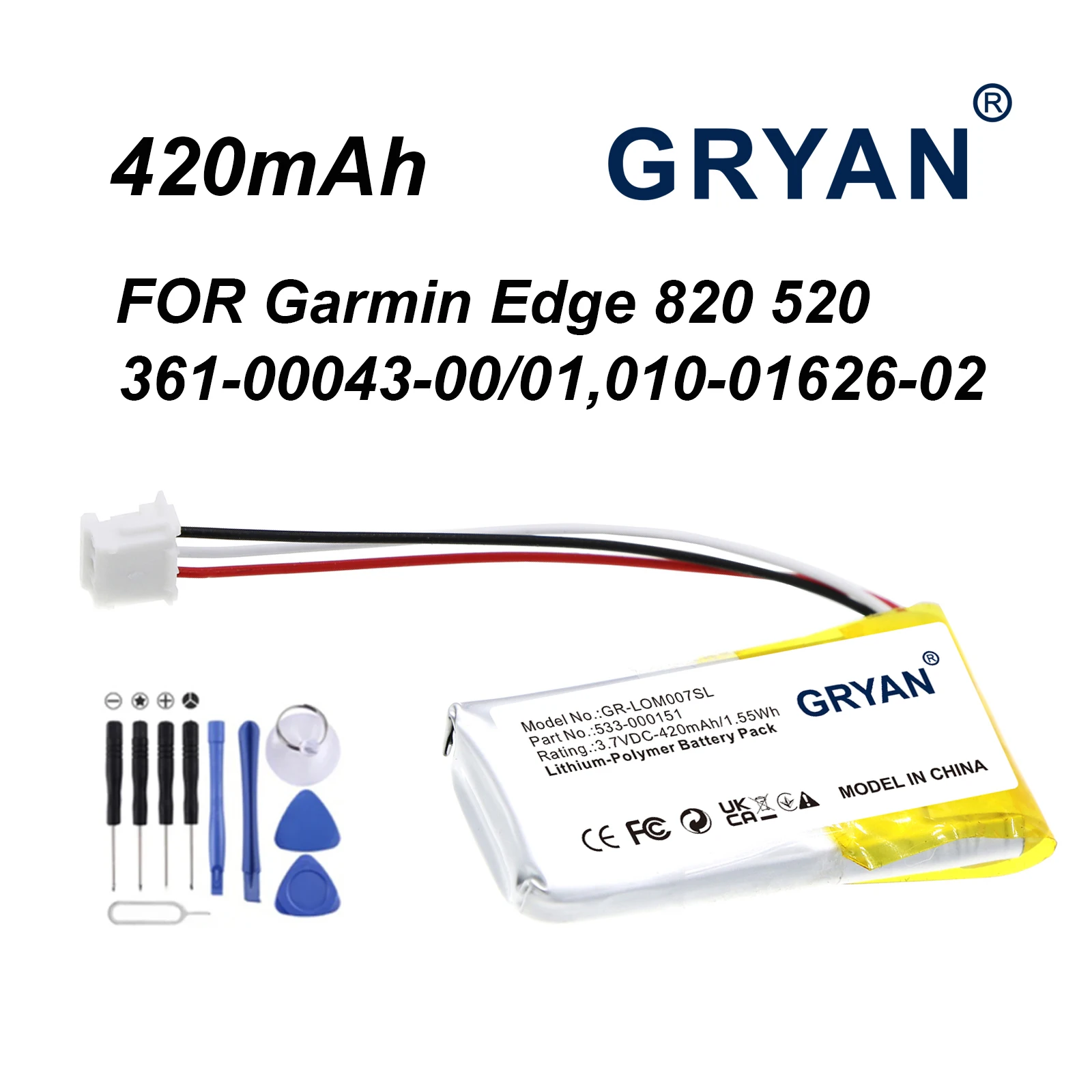 3.7V 420mAh Replacement Battery For Logitech G Pro X GPW 1 2 Wireless Mouse Feet Skates AHB521630PJT-05 Superlight M-R0070 SPEED
