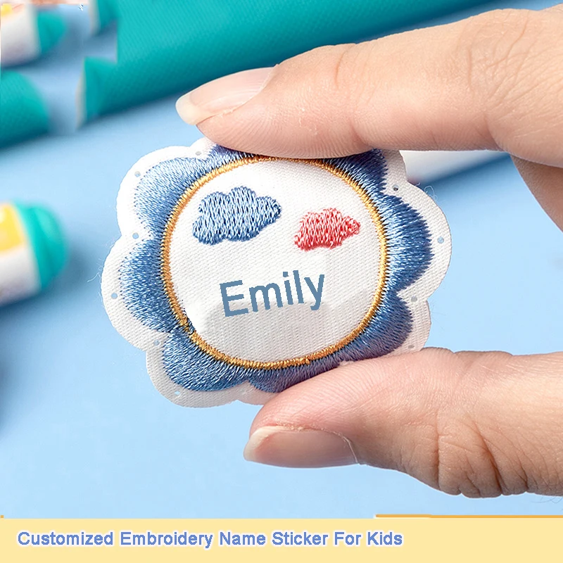 

Customized Embroidery Name Label For Kids Children's Sewing On Clothes Bag School Uniform Personalized Name Tags