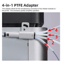 3D Printer Part 4-in-1 PTFE Adapter Material Pipe Expansion Port AMS Connect 4 Feeding Modules For Bambulab X1/P1 X1C P1S P1P