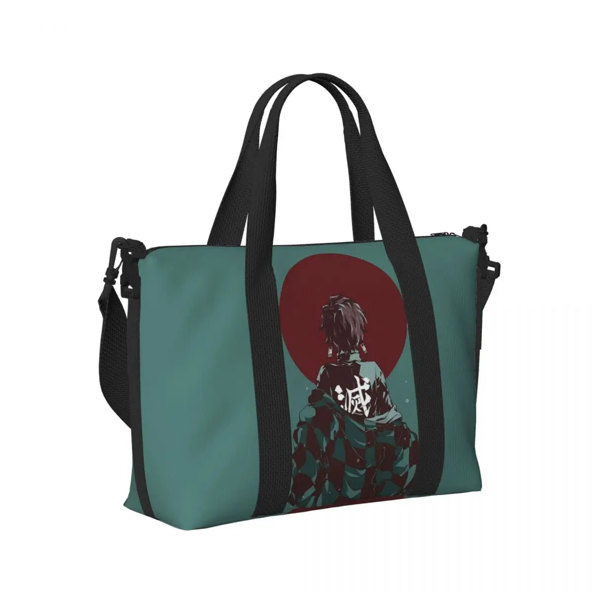 

Anime Kamado Tanjirou Demon Slayer Beach Travel Bag Large Capacity Tote Bags for Gym Yoga Women Shopping Duffle Shoulder Bag