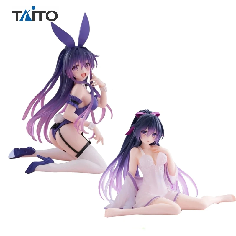 

In Stock Original TAITO DATE A LIVE V Tokisaki Kurumi Yatogami Tohka Bunny Girl Desktop Cute Action Figure Model Toys Gift