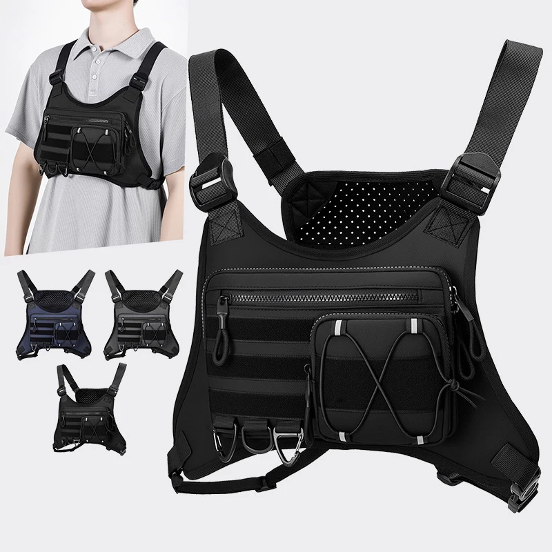 

Sports Chest Bag Lightweight Tactical Molle Hiking Camping Vest Backpacks Outdoor Travel Multifunctional Storage Chest Rig Bags