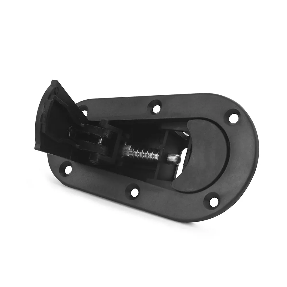 Black/Carbon Fiber Racing Car Quick Release Bonnet Lock Hood Pins Latch No Key Locking Kit