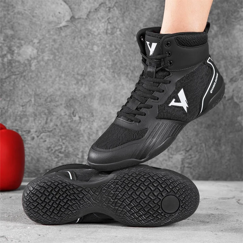 Men New Boxing Shoes Non-Slip Combat Athletic Comfortable Fitness Male Struggle Judo Brand Big Size Lightweight Wrestling Shoes